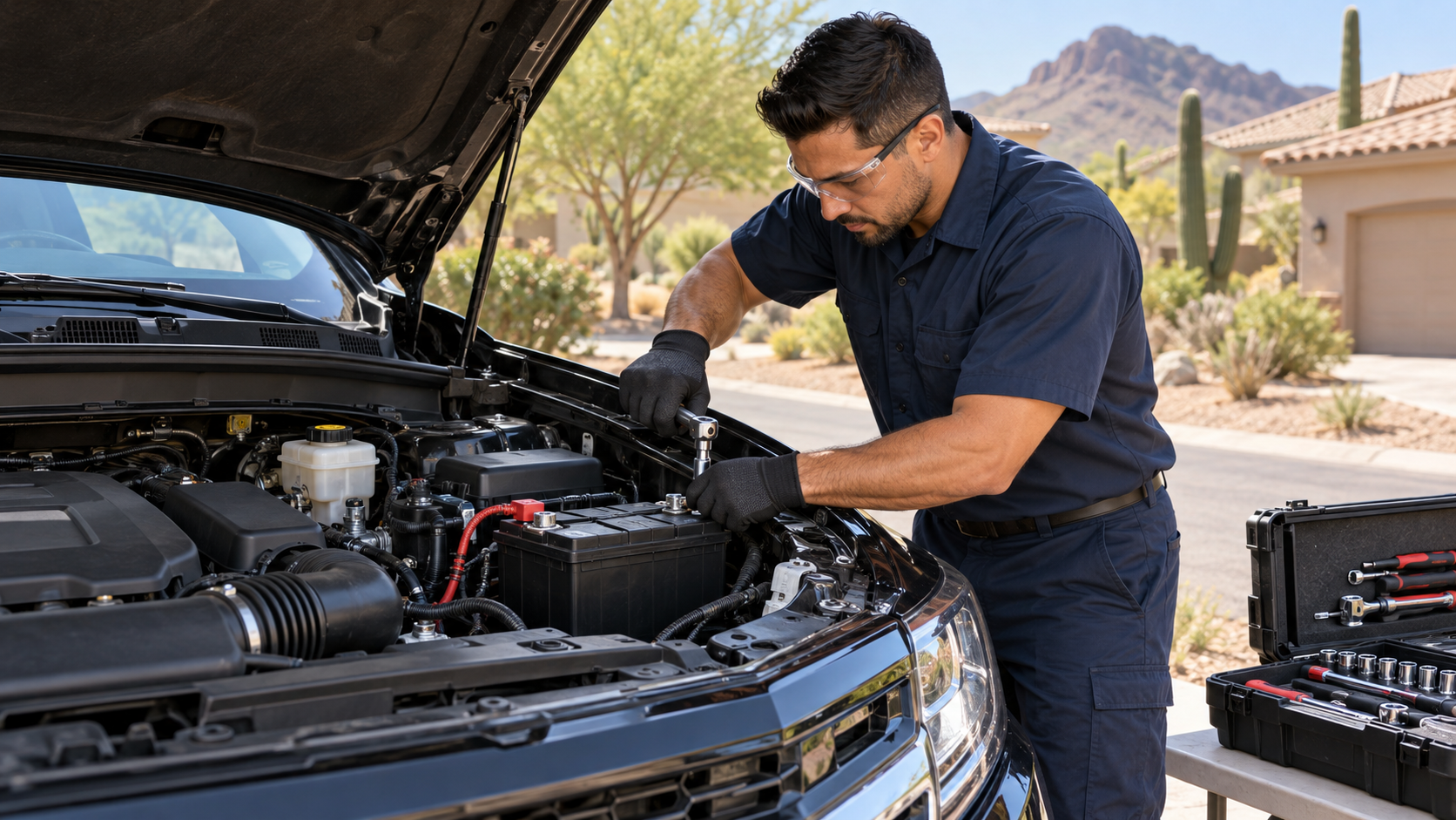 Desert Driveway Battery Repair